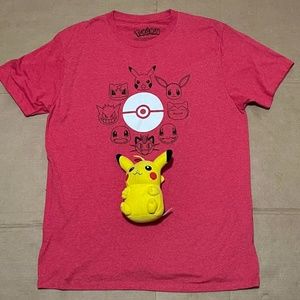 Pokemon T shirt Bundle with Pikachu Plush Stuffed Animal